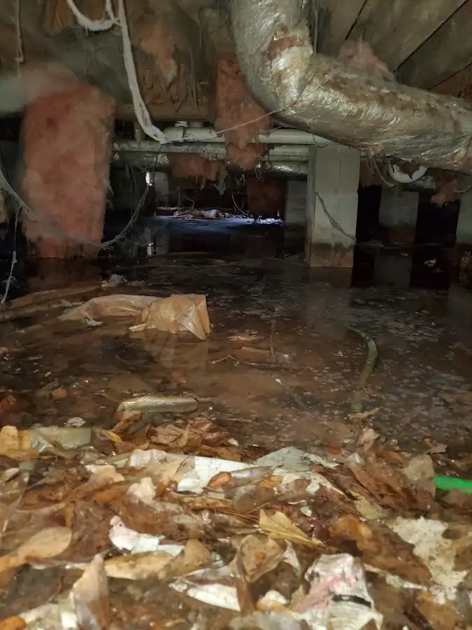 Crawl space flood assessment for Commercial Water Damage Restoration in Kalispell