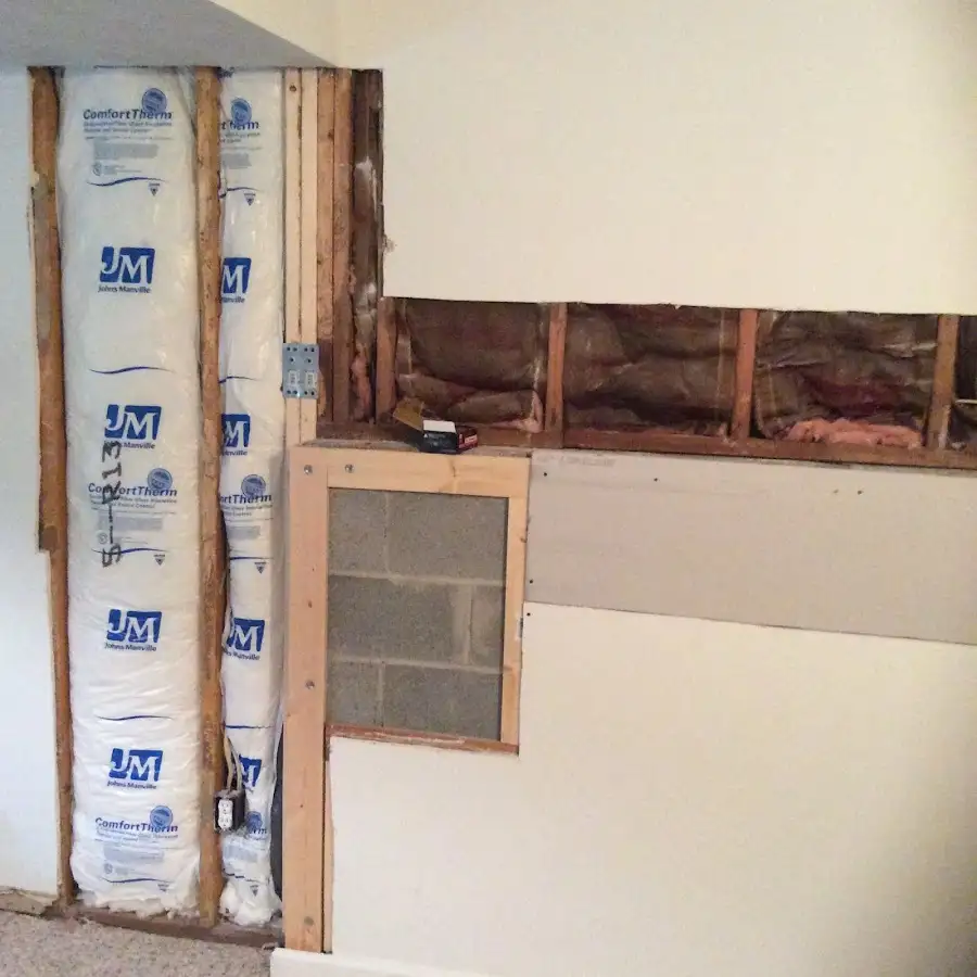 Wall insulation replacement during Contents Cleaning & Restoration in Kalispell